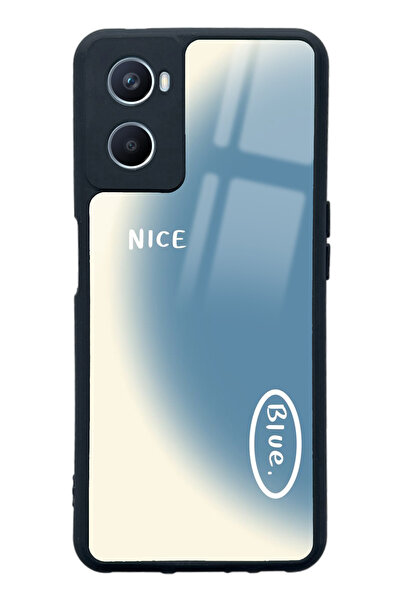 Spoyi Oppo A96 Nice Blue Tasarımlı Glossy Telefon Kılıfı