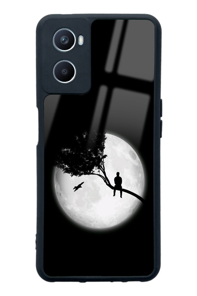 Spoyi Oppo A96 Aya Bakış Tasarımlı Glossy Telefon Kılıfı