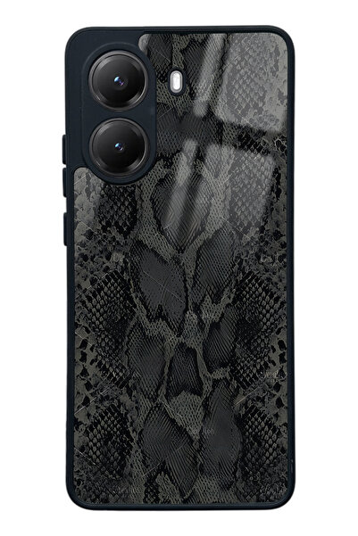 Spoyi Xiaomi Poco X7 Pro Yılan Derisi Tasarımlı Glossy Telefon Kılıfı