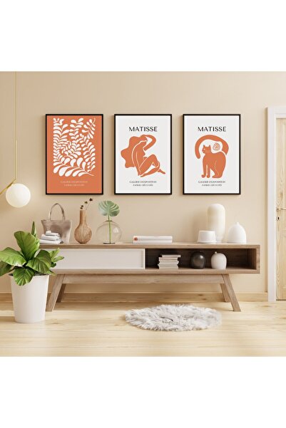 PRYDESIGN Magia portocalii Matisse Pictură murală înrămată Set de 3