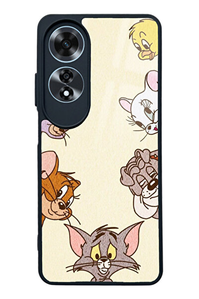 Spoyi Oppo A60 Tom and Jerry Tasarımlı Glossy Telefon Kılıfı
