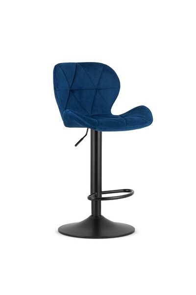 ARTOOLS Scaun de bucătărie/bar, Artool, West, pivotant, catifea, bleumarin și negru, 46x48.5x90-111 cm