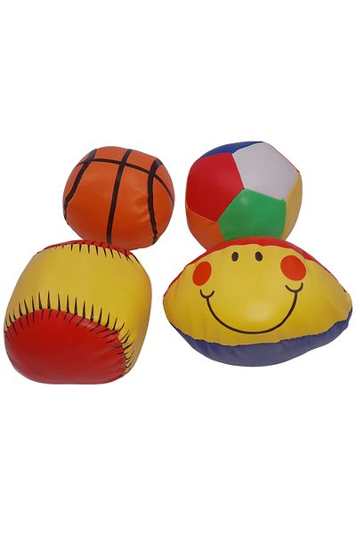 Depox Set of 4 juggling balls, polyurethane foam, 140 g, multicolor