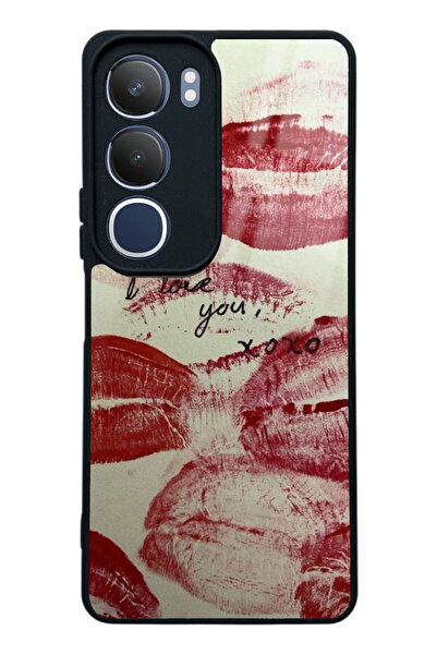Spoyi Vivo Y19s I Love You Tasarımlı Glossy Telefon Kılıfı