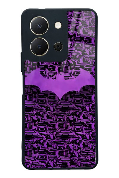Spoyi غلاف هاتف لامع بتصميم باتمان لامع لهاتف Vivo Y36 Lilac