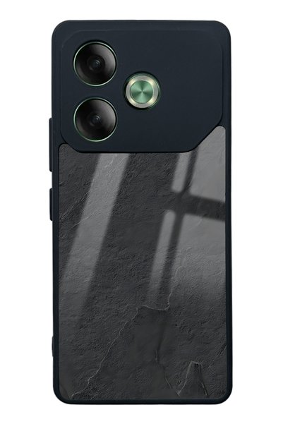 Spoyi Tecno Pova 6 Black Marble Design Glossy Phone Case