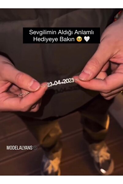 Store Kişiye Özel Gümüş Taşlı Rakamlı Yıldönümü Bileklik