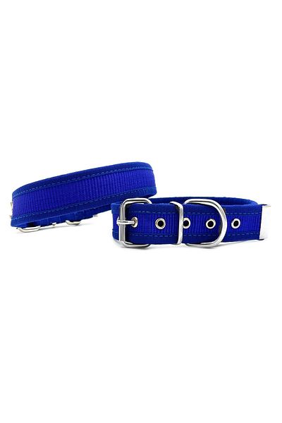 Tasma Market Navy Blue Soft Textured Column Dog Collar