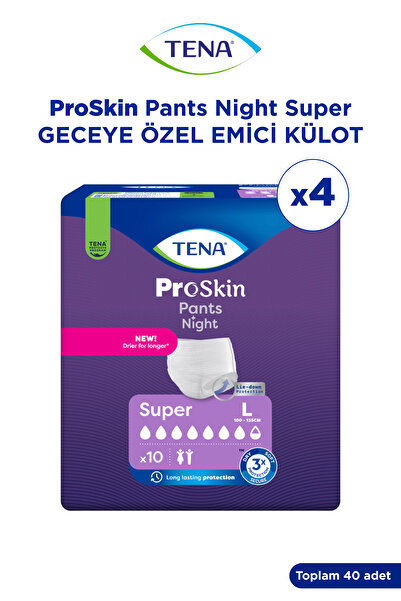 TENA Proskin Pants Night Large Büyük Beden Gece Için Süper Emici Külot 10 Lu ...