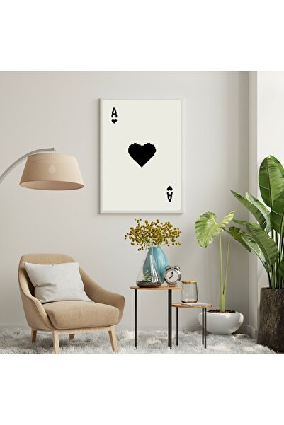 PRYDESIGN Set de 3 tablouri de perete cu carduri negre Pry Design cu rama PRY...