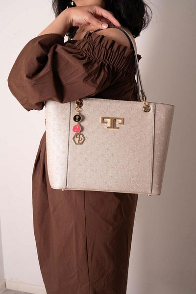 Silver Polo Silver & Polo Beige - S.Beige SP1176 Geantă de umăr pentru femei
