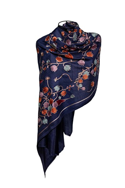 CASHMERE AND SİLK MAWLANA 85% CAŞMIR 15% MĂTASE ŞAL brodat