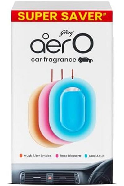 Godrej Expert Godrej Aer O – Hanging Car Air Freshener – Assorted Pack of 3 (22.5g) | Gel Lasts up to 30 days