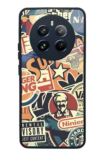 Spoyi Oppo Realme 12 Retro Brand Design Glossy Phone Case