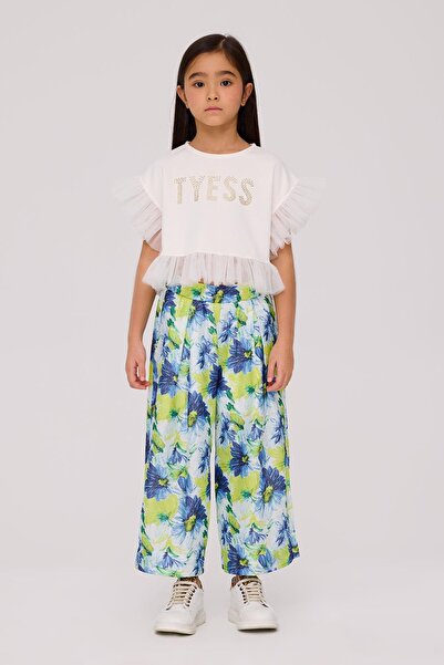 Tyess BG Store Kız Çocuk Desenli Pantolon