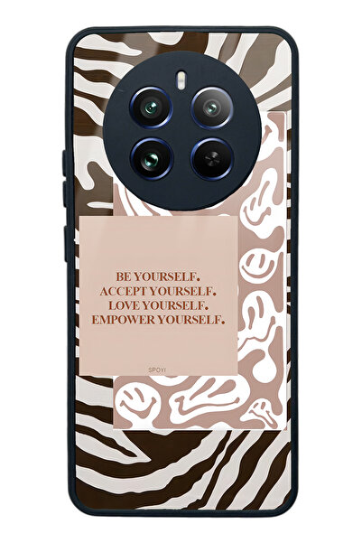 Spoyi Oppo Realme 12 Emoji Zebra Design Glossy Phone Case