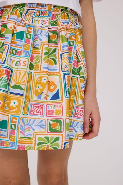 Tyess BG Store Kız Çocuk Desenli Etek