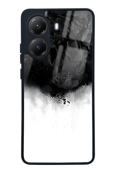 Spoyi Xiaomi Poco X7 Pro Siyah duman Tasarımlı Glossy Telefon Kılıfı