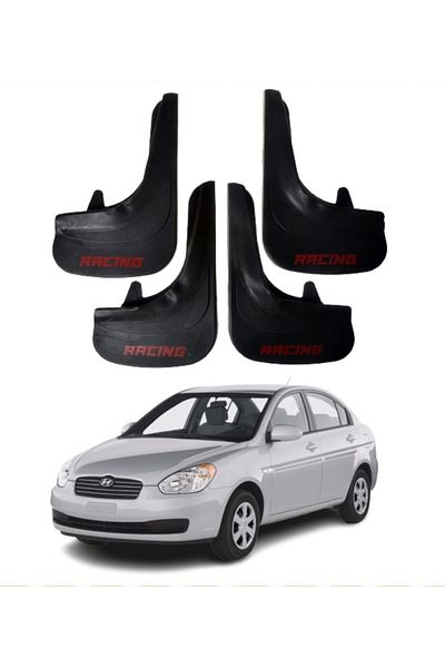 SONİKON LİNE Hyundai Accent Era Compatible Racing Written 4-Piece Dust Cover Mudguard Mudguard Modified