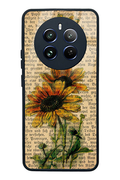 Spoyi Oppo Realme 12 Glossy Phone Case with Sunflower Design