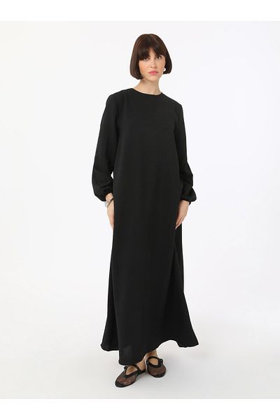 Refka Φόρεμα Hijab Soft Touch - Μαύρο - Refka