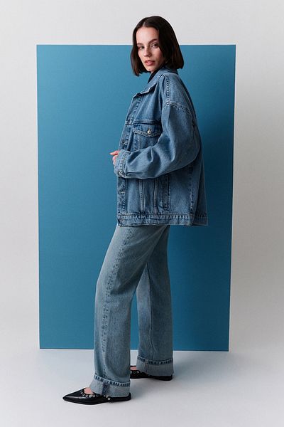 Manuka Long Leg Straight Jean Gray Blue