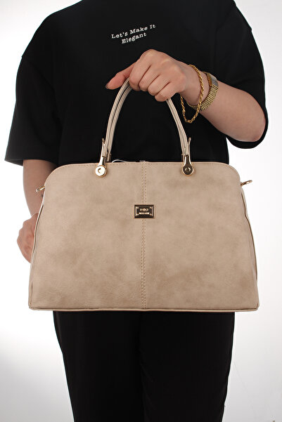 By Hakan GK-800 Geantă de mână și de umăr cu trei compartimente pentru femei Geantă de cruce VİZON