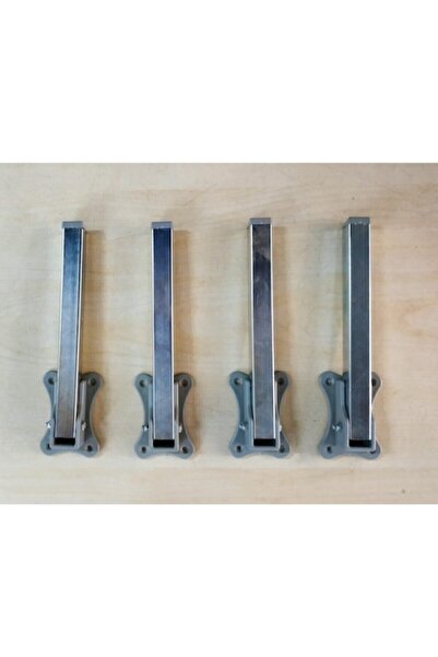 Adem Koç Picior de masă cu profil metalic de 20 cm (pachet de 4)