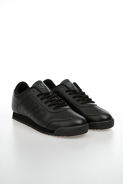 Pierre Cardin Comfort Sole Lace-Up Unisex Sports Shoes Leather Black