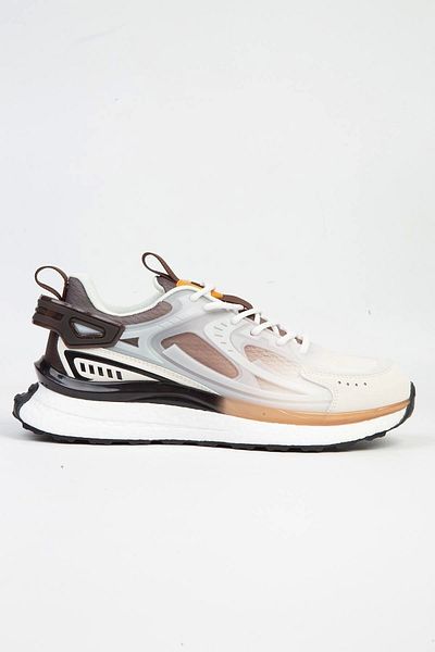 Pierre Cardin Imported Comfort Sole Lace-Up Men's Sports Sneaker Shoes White Brown