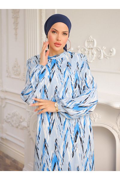 SAHRA BUTİK Φόρεμα Hijab - Μπλε - SAHRA BUTİK