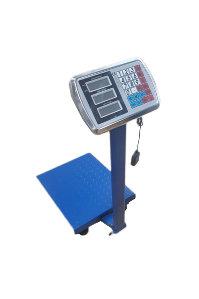 Depox Cantar cu platforma, brat rabatabil, display LCD, metalic, albastru