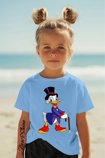 New Shine 1 tricou este un cadou pentru achiziții de 6 și mai sus în coș - Tricou pentru copii oversize imprimat Daffy Duck