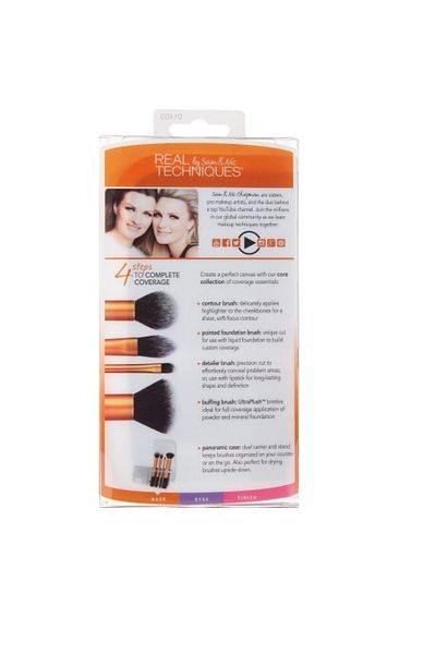 Real Techniques Real Techniques Essential Makeup Brush Set 4 Pieces