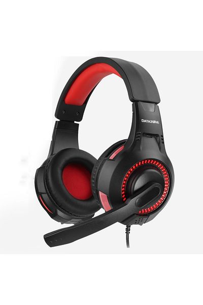 Datazone DZ-G1100 Gaming Headset (Red), wired, over-ear design, clear sound, noise isolation,