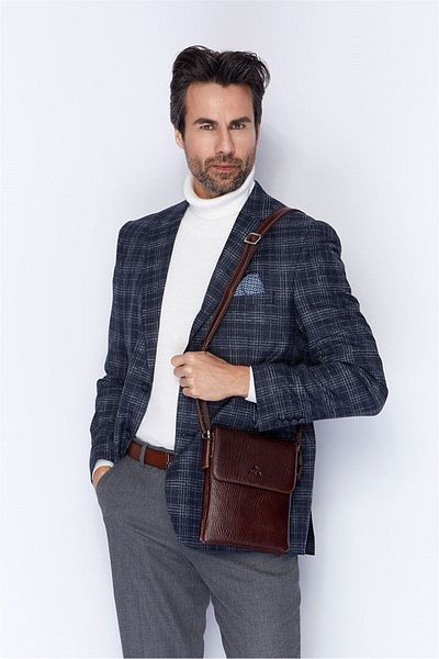 Aka Leather Brown Shoulder Bag 322 61