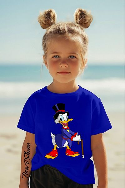 New Shine 1 tricou este un cadou pentru achiziții de 6 și mai sus în coș - Tricou pentru copii oversize imprimat Daffy Duck