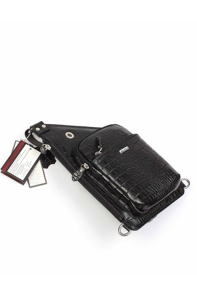 Aka Deri Leather Black Shoulder Bag 118 12