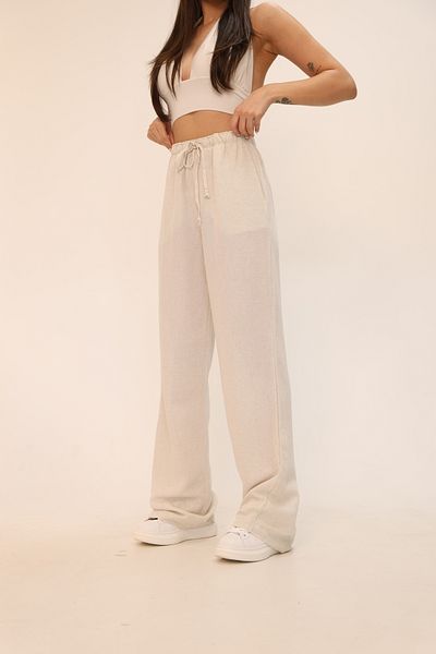 AURRARİ Linen Trousers Tie Belt