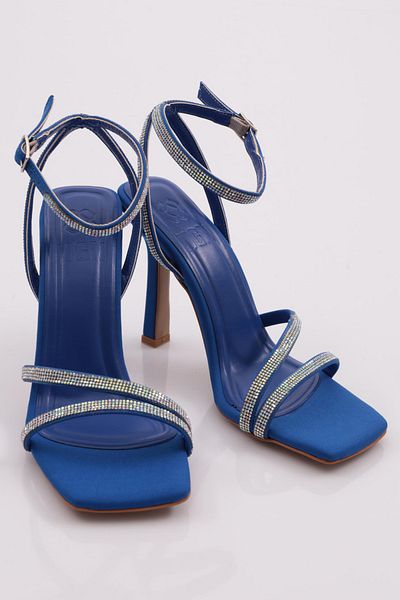 DGN 2026 Sandale cu toc pentru femei Silver Stone
