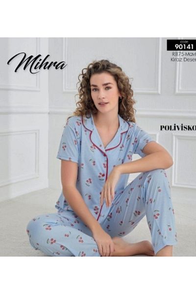 Mihra 90141 Set pijamale cu nasturi pentru femei