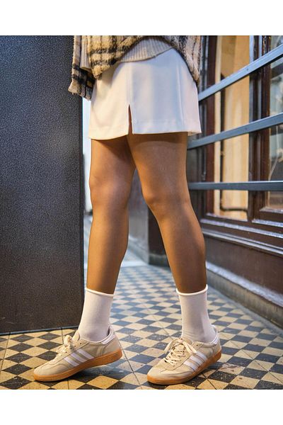 Bolero 3-Piece Roll Top Elasticless Women's White Bamboo Socket