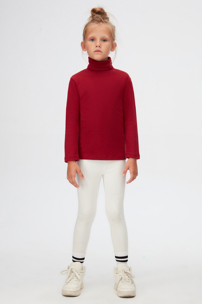 LOVETTI Κορίτσια - Χειμερινό μπλουζάκι με μακρυμάνικο ζιβάγκο μπορντό