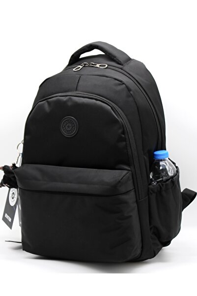 Bevitton Siyah Renk Suya Dayanıklı Kumaş Sırt Seyahat Okul Çantası / 2200
