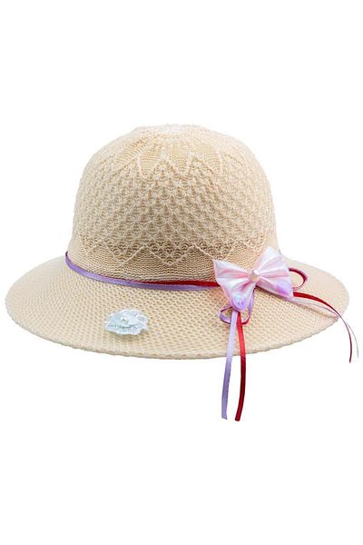 CherryPie Baby Girl 0-18 Months Beige Mercerized Fedora Hat