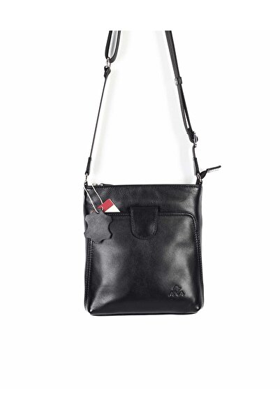Aka Deri حقيبة كتف جلدية سوداء 316 1