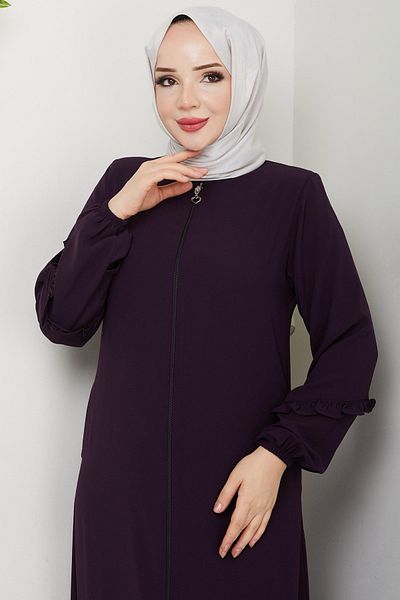 InStyle Curved Medina Silk Plum Ferace