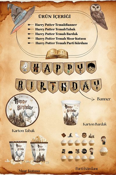 Big Party Harry Potter Themed Party Set 35 Pieces