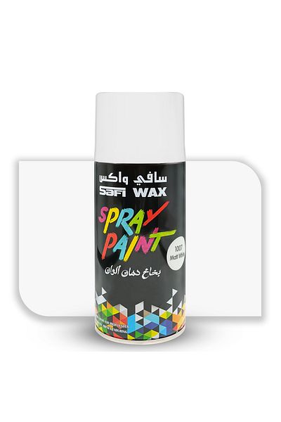 SAFI WAX Spray Paint 400ml SAFI WAX Matt White for Wall Wood Metal Glass Canvas Quick Dry Gloss Finish