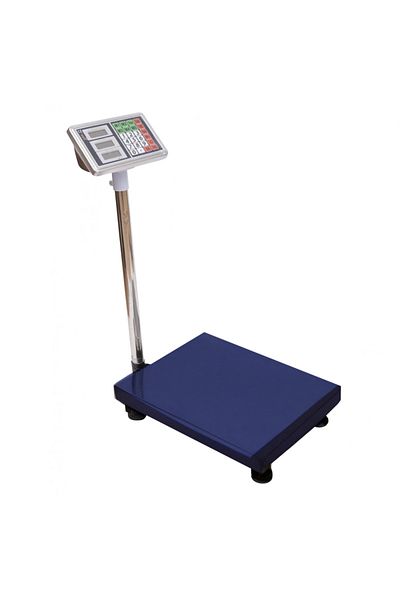 Depox Cantar cu platforma, brat rabatabil, display LCD, metalic, albastru